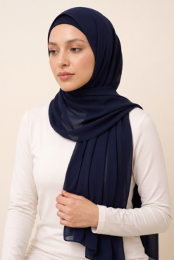 Alternative view of Chiffon Hijab 150x150 MARINENBLAU