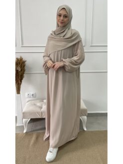 Abaya Papillon beige Hijab online kaufen