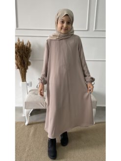 kids abaya beige hijab online shop