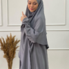 Khimar Jazz zweilagig grau online hijab24