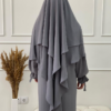 Khimar Jazz zweilagig grau online kaufen hijab24
