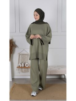 Basic Knitted zweiteiler online bestellen hijab shop pastelgrün