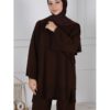 Basic Knitted zweiteiler online kaufen hijab online shop dunkelbraun