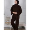 Basic Knitted zweiteiler online kaufen hijab shop dunkelbraun
