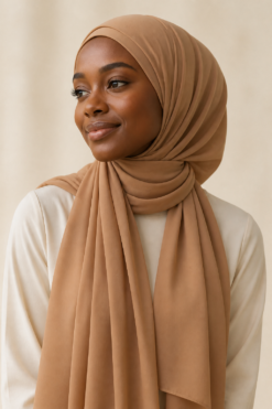 Chiffon-Hijab24-150x150-dark soft brown online Shop